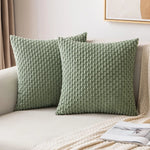 Boho Ripp-Cord-Kissenbezug – Stilvolle gestreifte Dekokissenhülle für Sofa oder Bett