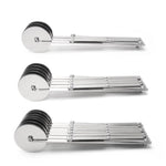 FlexiCut Dough Cutter | Stainless Steel & Adjustable | 3–7 Wheels | Perfect for Pizza, Brownies & Pastries