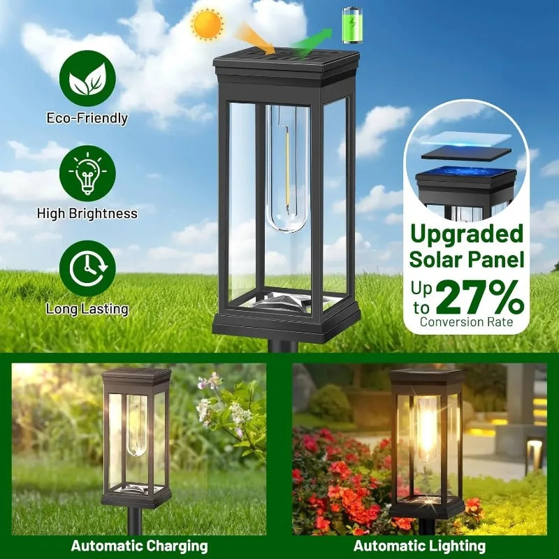 Solarleuchten im Laternenstil – 2er Set für den Garten