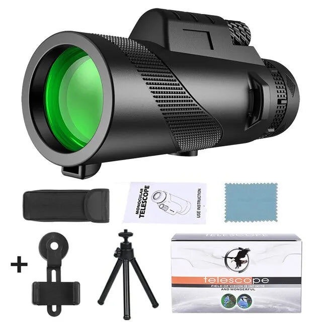 Experience Nature: Compact Monocular with 80x Magnification