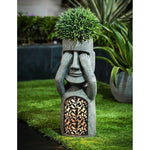 Sunny Blossom Friend | Solar LED Flower Pot with Face Motif