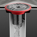 SmartDrain Kompakter Abfluss – Edelstahl & Silikon Rückflussschutz für Bad, Dusche & Küche