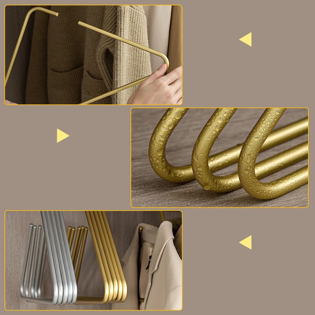 Stylish Aluminum Hangers for an Organized Wardrobe (5 Pieces)