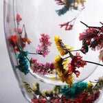 2er Set Doppelt Wandige Glasbecher mit Trockenen Blumen