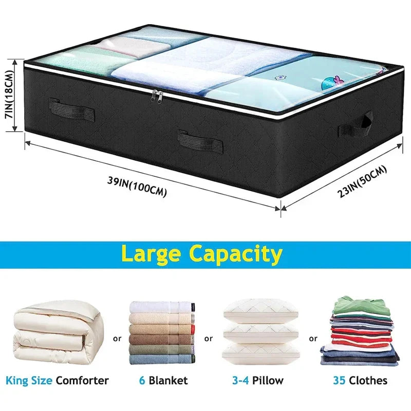Platzsparende Aufbewahrungstaschen für unter das Bett – Set von 2