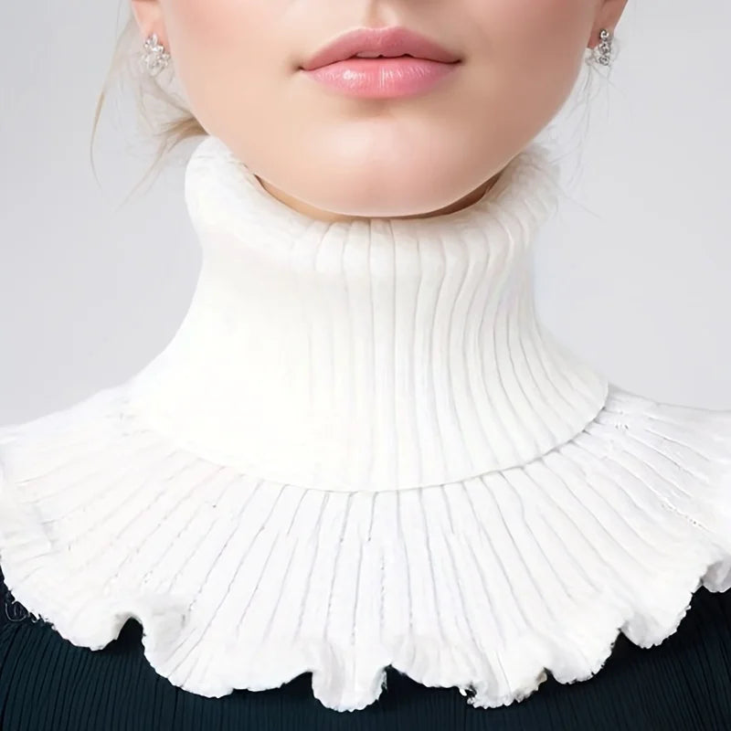 Elegant Women's Collar in Black and White | Detachable, Soft Style