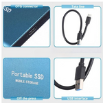 2TB Hochgeschwindigkeits-SSD mit USB-C 3.1 - Schneller Speicher