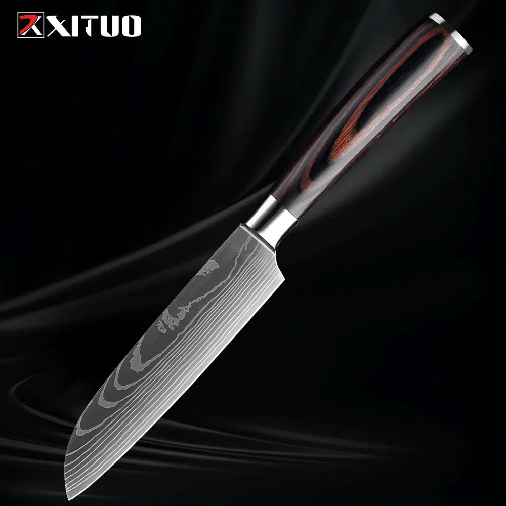 Edelstahl Küchenmesser Set von Nahria - 1-9 Teile mit Ergonomischen Griffen