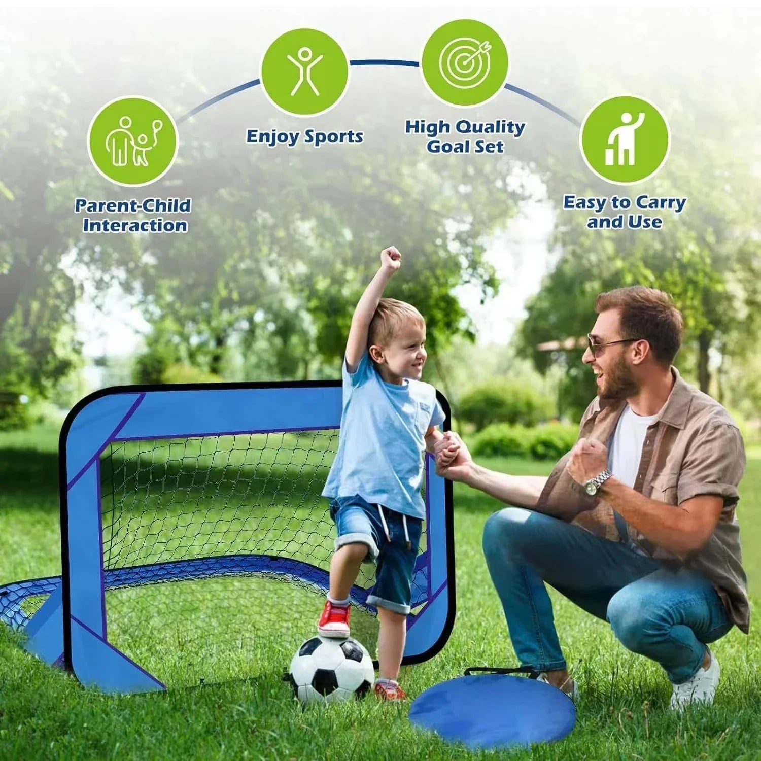 Soccer Goal for Kids – Foldable & Portable | 4-in-1 Training System