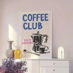 Wandkunst Kaffee Club