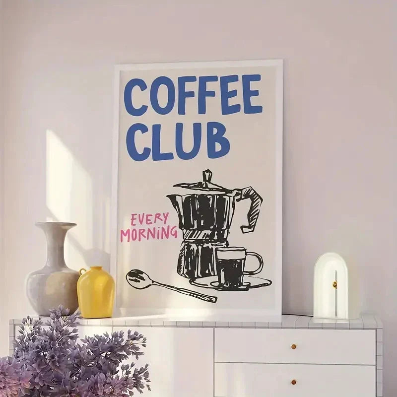 Wandkunst Kaffee Club
