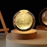 Starlight Universe Lamp | 3D Effect | Soothing Light | Crystal & Wood