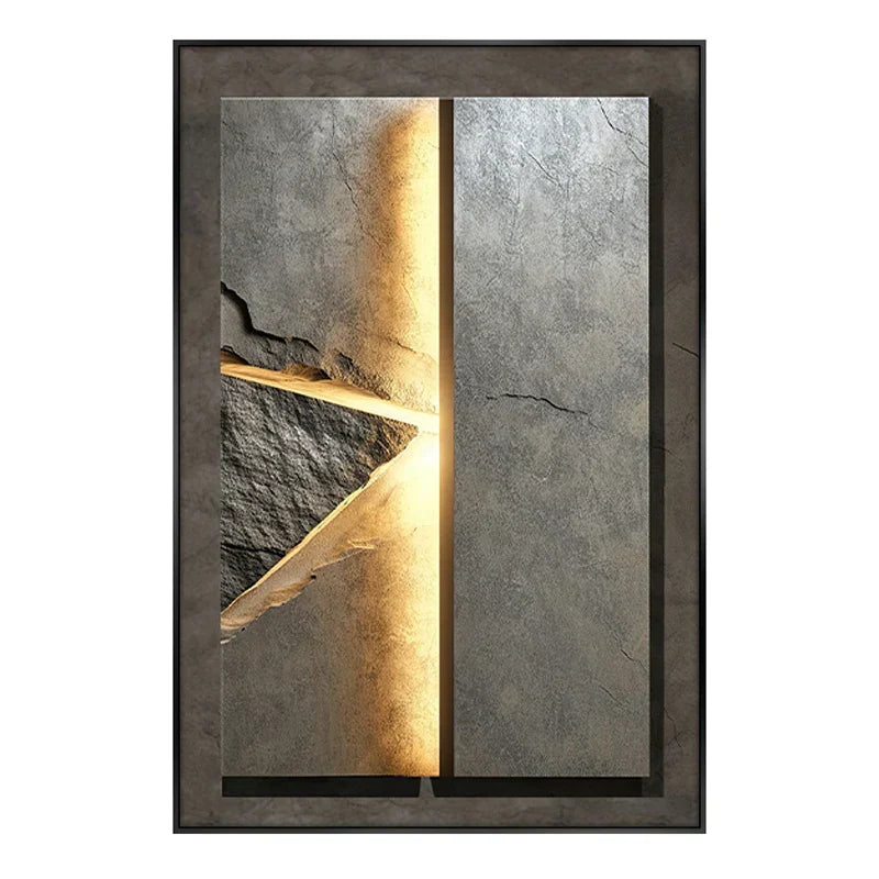 Elegante LED-Wandlampe mit Steinstruktur für modernes Ambiente