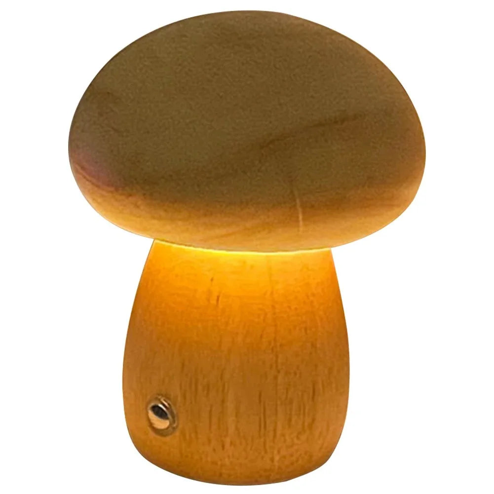 Adjustable Wooden Night Light with USB Charging Function