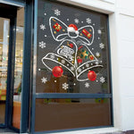 Weihnachtliche Fensteraufkleber für den Winter – Wiederverwendbare PVC-Dekoration mit Glockenmotiv