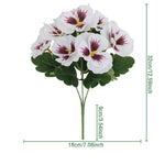 Elegant Artificial Pansies | 5 Stems for Events and Decoration
