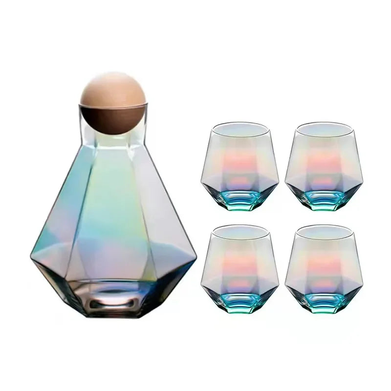 5-teiliges Set Gläser aus Kristall