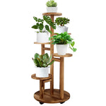 Versatile Pine Wood Plant Holder in Modern Style