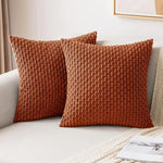 Boho Ripp-Cord-Kissenbezug – Stilvolle gestreifte Dekokissenhülle für Sofa oder Bett