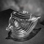 2-teiliges Set aus Glas mit Muschelschale