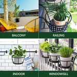 Praktische Blumentopf-Halterungen für den Balkon – 3er Set