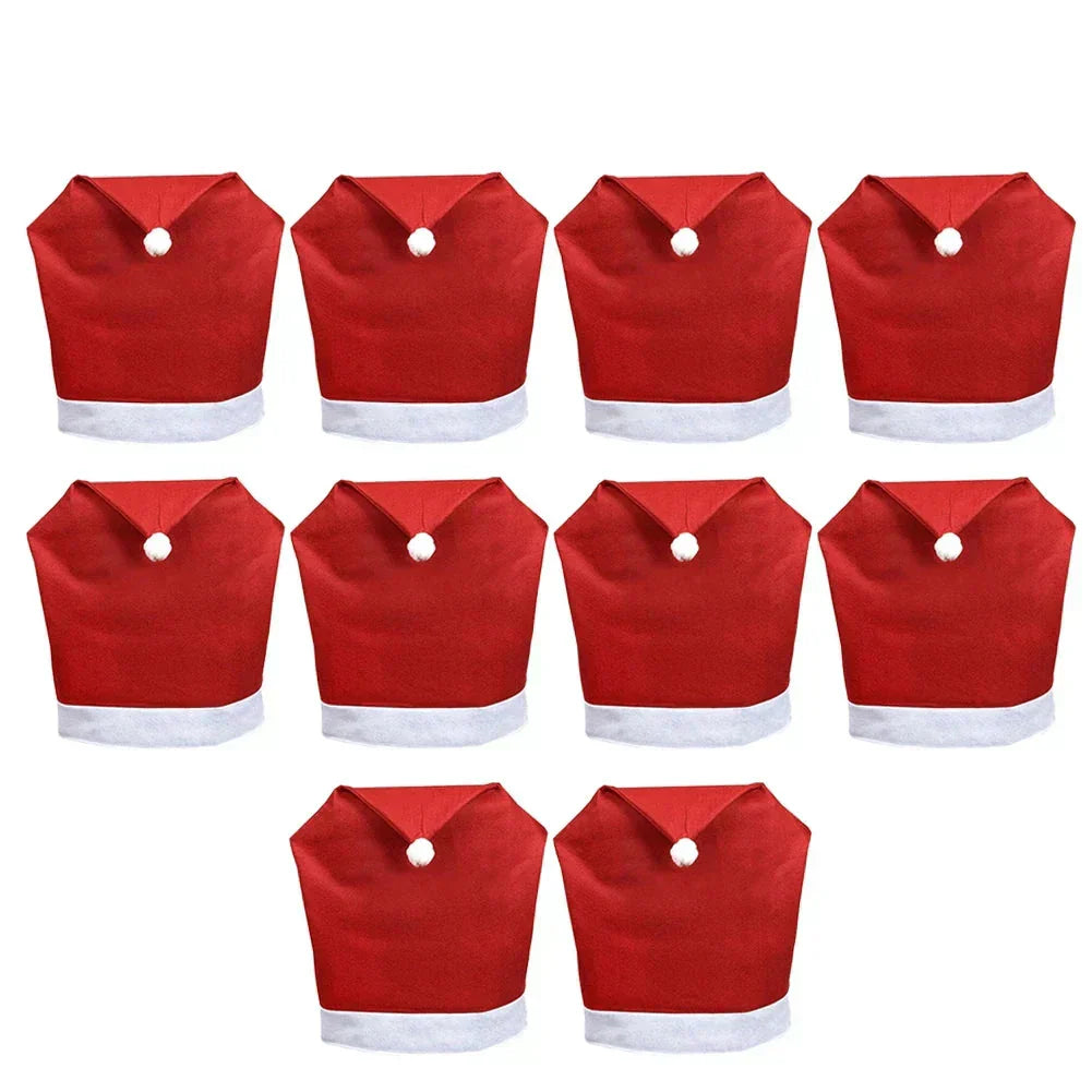 Weihnachtsstuhlbezüge im Santa-Design – Set von dekorativen Bezügen