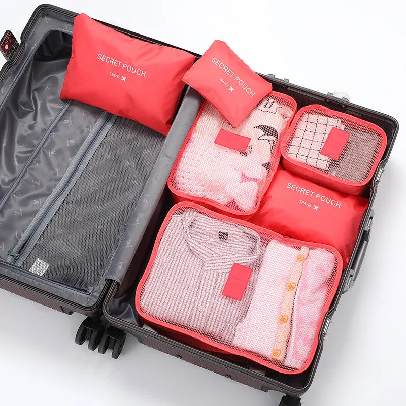 6-teiliges wasserdichtes Packwürfel-Set – idealer Kofferorganizer