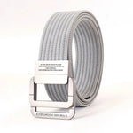 FlexiBelt | Unisex Canvas Gürtel – Doppelt Metallring Schnalle, Verstellbar