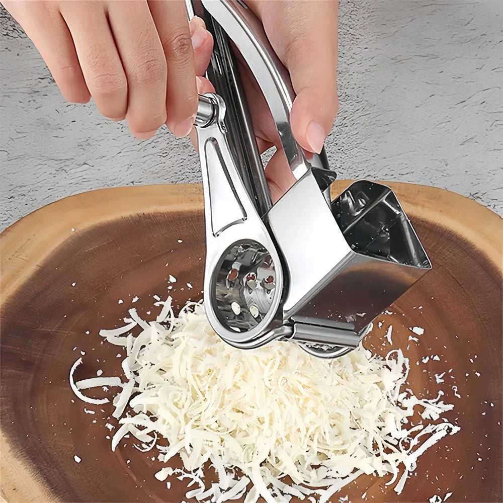 Edelstahl Raspel – Handkurbel für Käse und Gemüse
