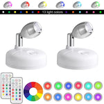 SmartLight Duo | 2er-Set kabellose LED-Leuchten mit Fernbedienung | RGB-Farbwechsel & Timer | Flexibel für kreative Akzente