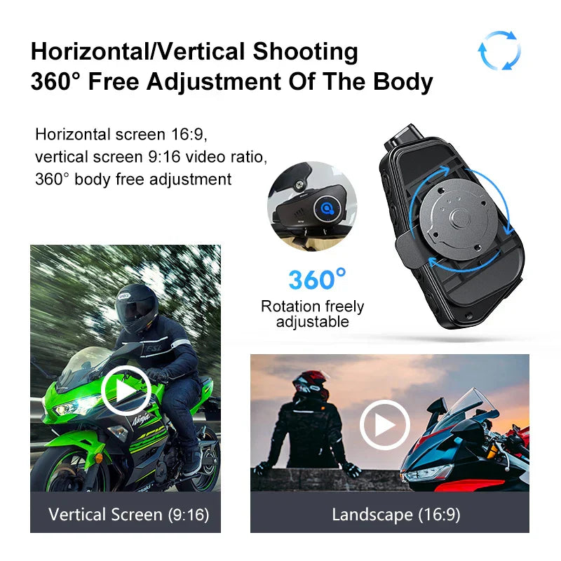 Fahrzeugkamera für Motorradhelme – HD 1080P wasserdicht