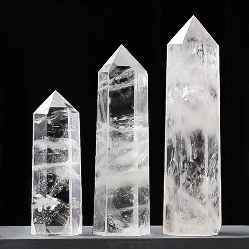 Crystal Clear Natural Quartz Obelisk | Spiritual Energy for Your Home