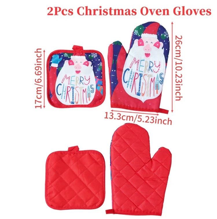 Festive Oven Mitts for the Christmas Season | MaxHeat Duo