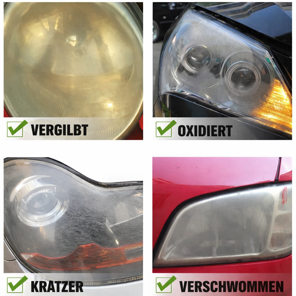 Scheinwerfer-Reinigungsfluid | Sofortige Klarheit | UV-Schutz