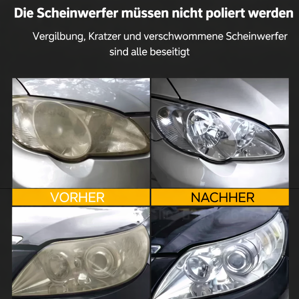 Scheinwerfer-Reinigungsfluid | Sofortige Klarheit | UV-Schutz
