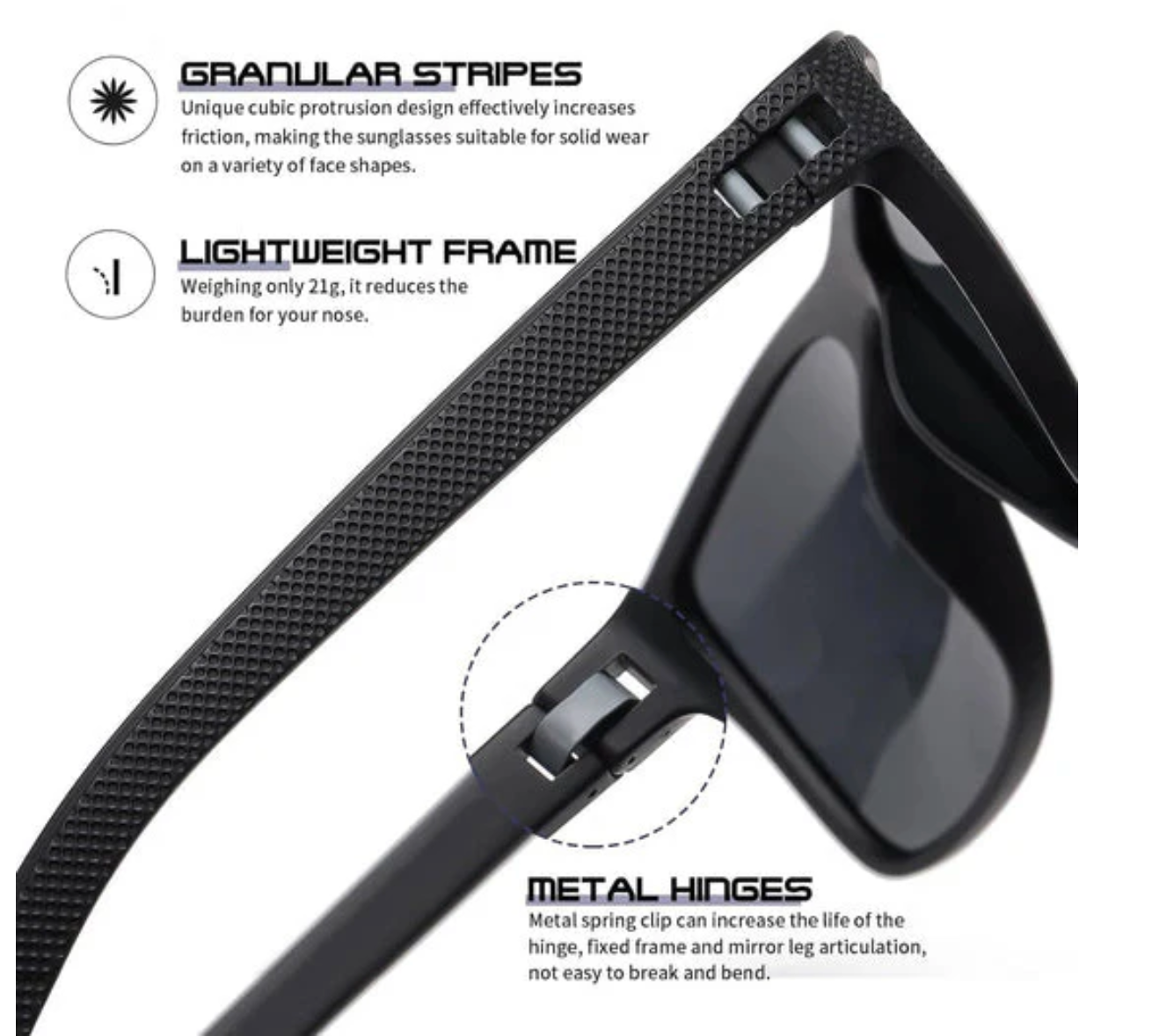 3-teiliges Set polarisierte Sonnenbrillen – UV400 Schutz und Komfort