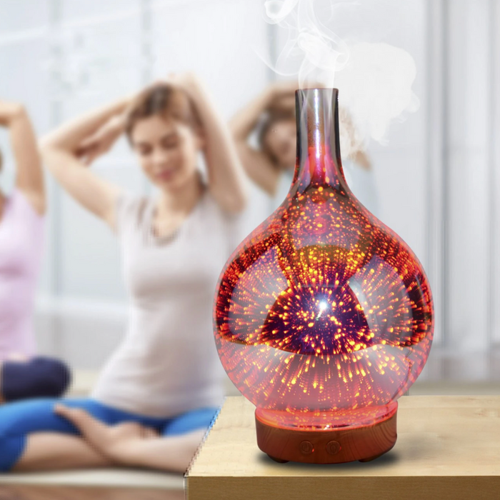 Lichtspiel | Eleganter 3D Glas Diffusor für ätherische Öle