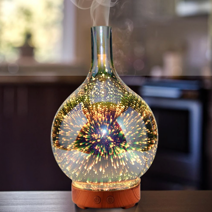 Lichtspiel | Eleganter 3D Glas Diffusor für ätherische Öle