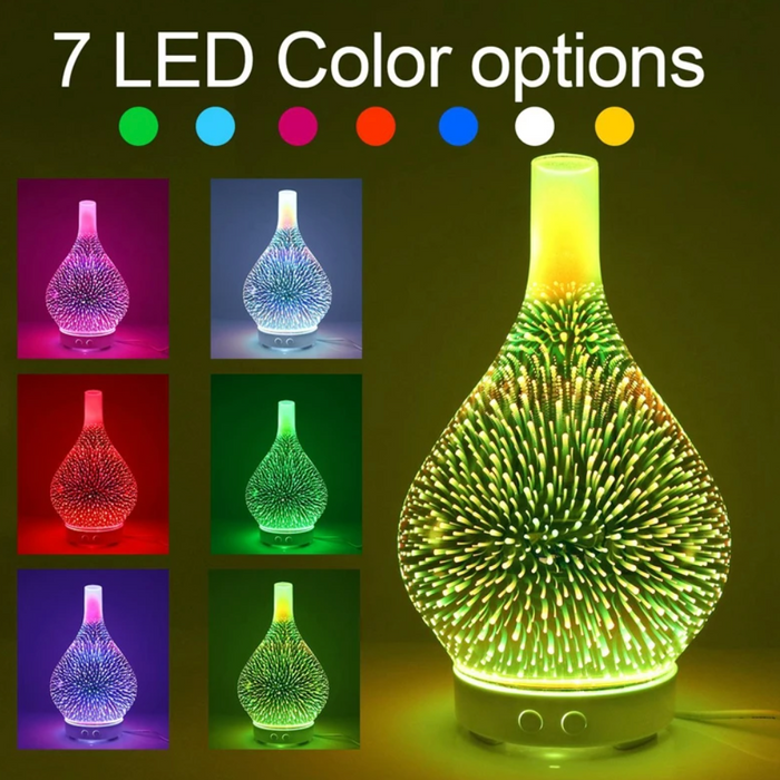 Lichtspiel | Eleganter 3D Glas Diffusor für ätherische Öle
