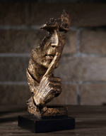 Abstrakte goldene Skulptur – Moderne skandinavische Dekoration