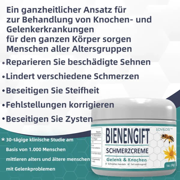 Wärmende Gelenk-Creme mit Bienengift | Entspannung für Muskeln
