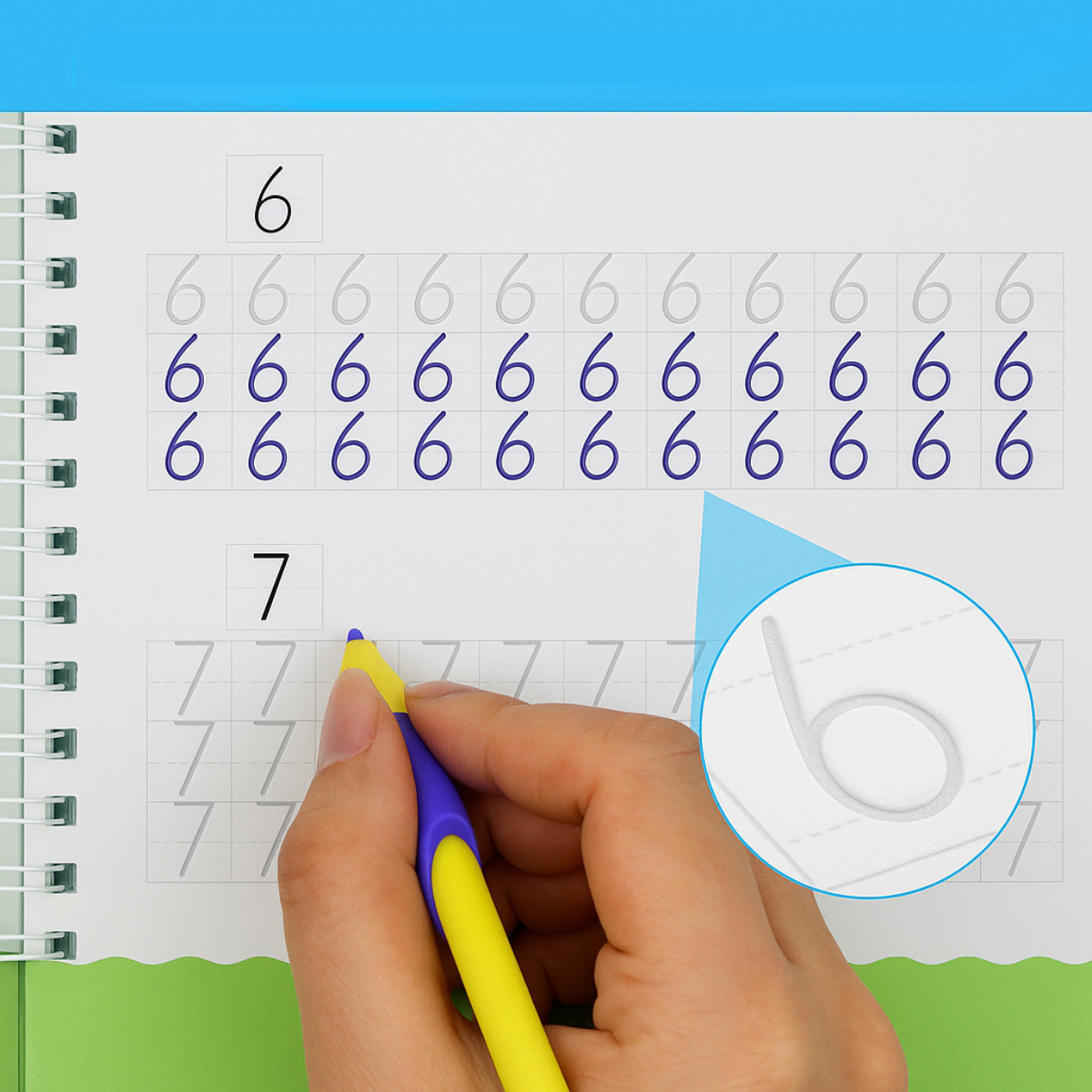 Lernbuch für Kinder: Buchstaben und Zahlen spielerisch üben