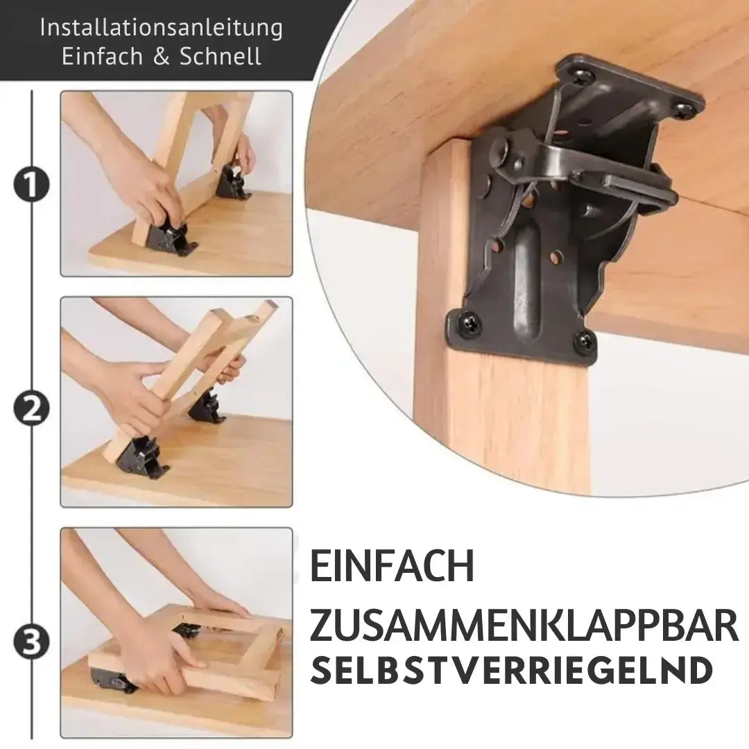 Robuste 90-Grad Klappbeschläge mit Selbstverriegelung für Möbel