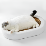 Luxuriöser Katzenbett mit Kratzfläche – Plüsch 2-in-1 Katzenmöbel