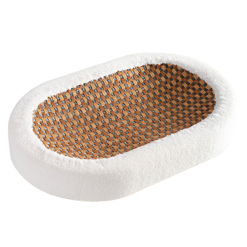 Luxuriöser Katzenbett mit Kratzfläche – Plüsch 2-in-1 Katzenmöbel