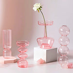 Moderne Glas Schmuckschale - Babyrosa