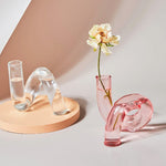 Moderne Glas Schmuckschale - Babyrosa