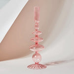 Moderne Glas Schmuckschale - Babyrosa