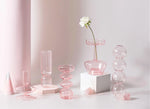 Moderne Glas Schmuckschale - Babyrosa