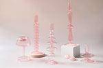 Moderne Glas Schmuckschale - Babyrosa